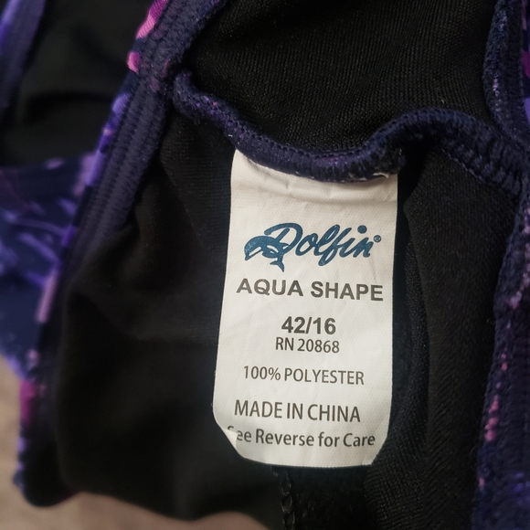 3/$25 Womens Dolfin one piece bathing swimsuit size 42/16 - Picture 6 of 6